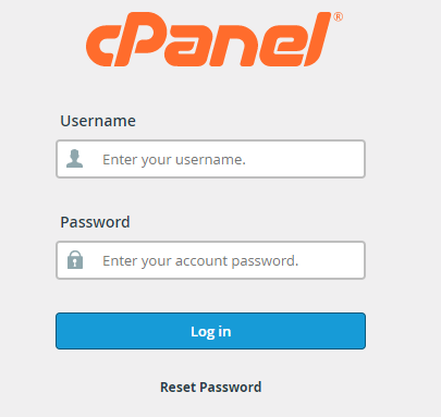 Log into cPanel