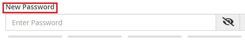 field labelled ‘New Password
